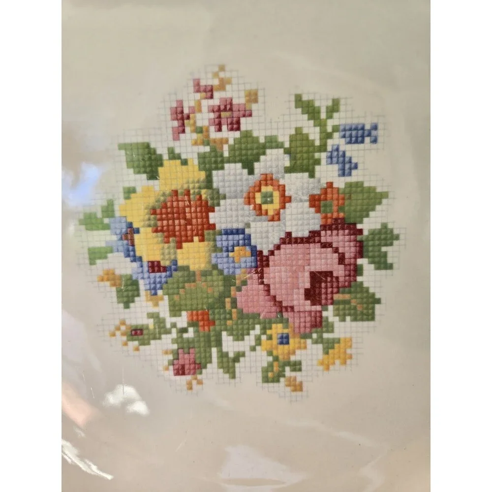 Vintage 1937 Taylor Smith & Taylor Petit Point Platter/Plate 13
